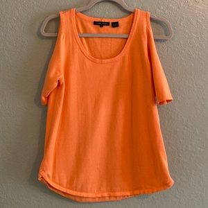 Orange Top with Cutout Sleeves